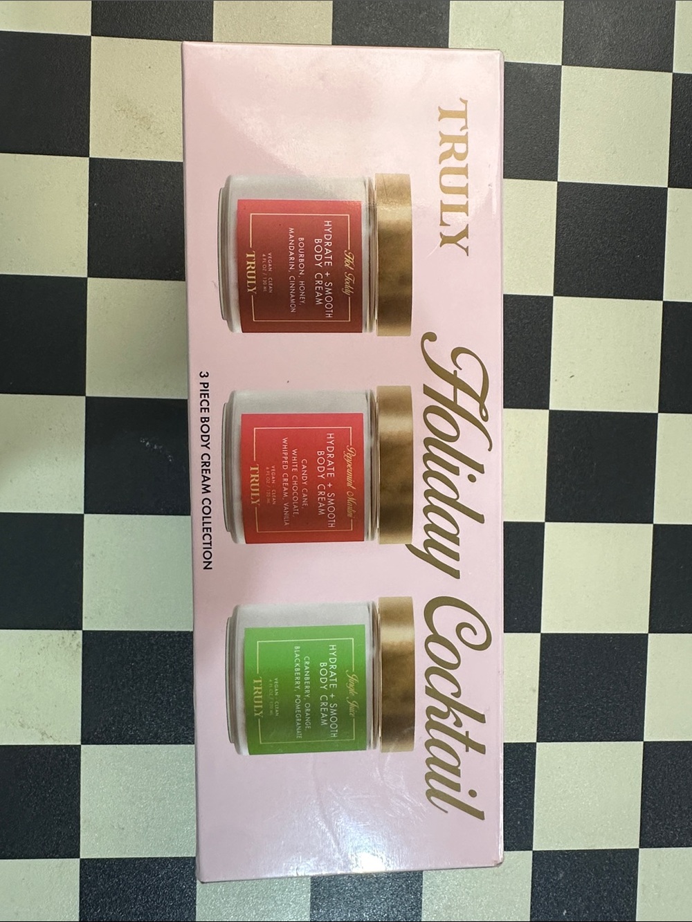 TRULY 3-Piece Body Cream Set in Red, Green & Gold
